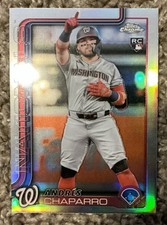 2025 Topps Chrome #187 Andres Chaparro Refractor RC Washington Nationals