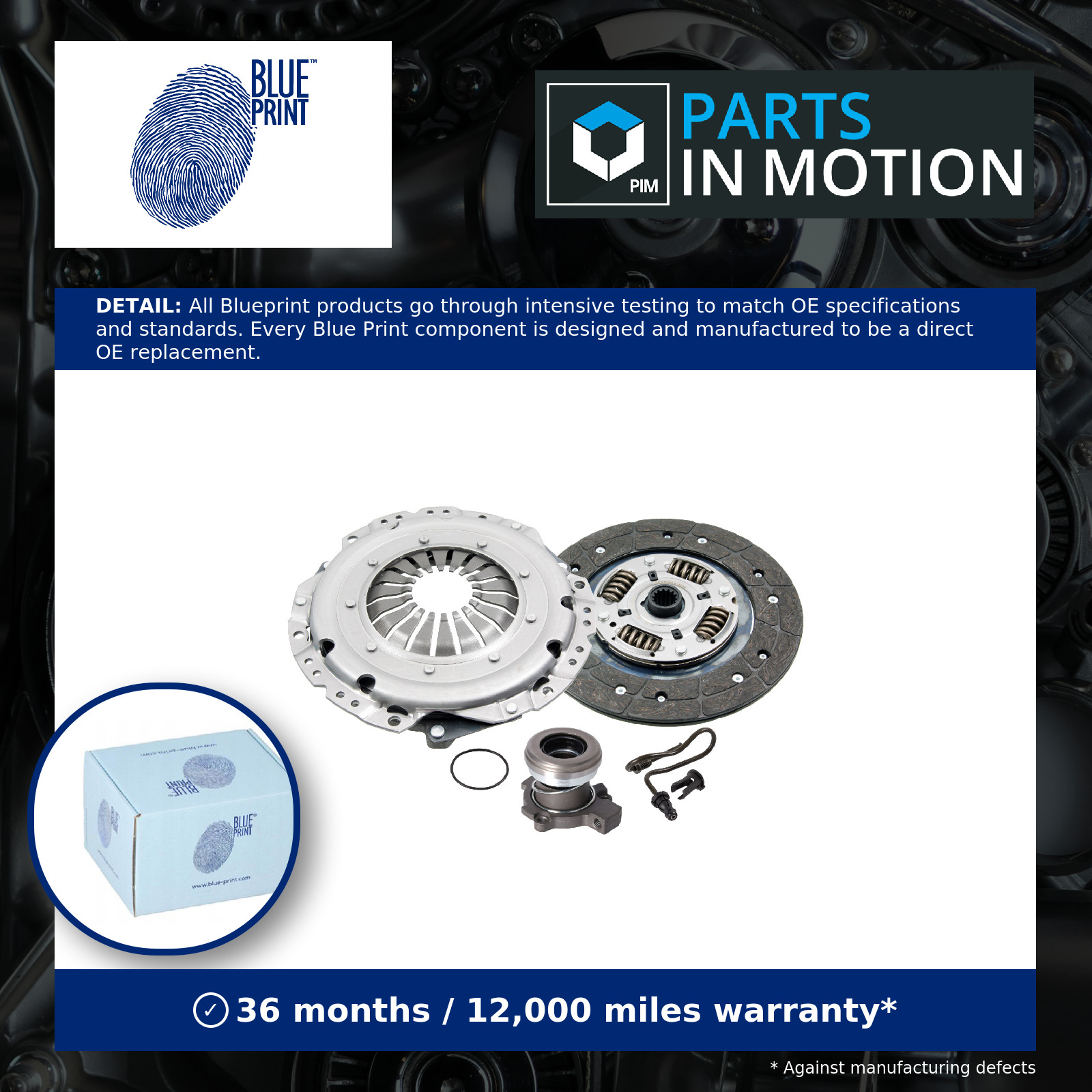 Clutch Kit 3pc (Cover+Plate+CSC) fits OPEL VECTRA B, C 1.6 1.8 95 to 08 X18XE1 - Image 7