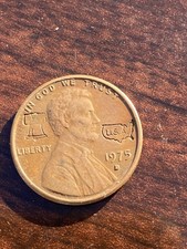 Lincoln Memorial Small Cent 1975-D Bronze BN Circulated Counterstamp Coin