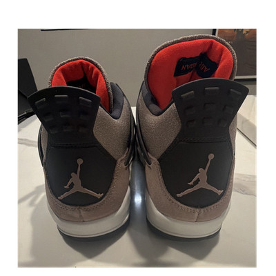 Jordan Air Jordan 4 Retro Taupe Haze Suede Brown Black Red Men's DB0732-200