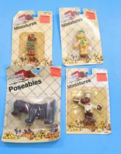 Pound Puppies Miniatures and Poseable Figures Lot Of 4 Dogs 1986 NIP TONKA