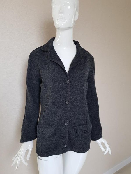 Women Julien Le Roy Sweater Grey Wool 42 / XL / 50