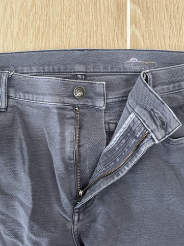 Faherty Pants Mens 36x28 Gray Blue Twill Stretch Terry 5-pocket Jeans - Picture 7 of 21