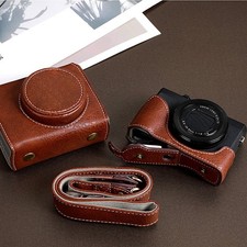 For Canon G7X2 G7X3 Camera Bag Leather Dock Case Base Protection Cover Shell