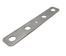 5-Hole Flat Splice Plate 316 Stainless Steel 9-3/8&rdquo; x 1-1/2" x 1/8" thick