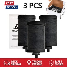 3-Pack Alexapure Pro 2387 Genuine Replacement Water Filter Black