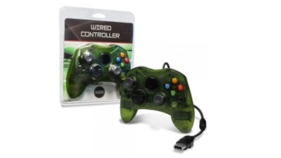 XBOX GREEN ORIGINAL WIRED  CONTROLLER DUAL ANALOG JOYSTICKS - Xbox, Brand New