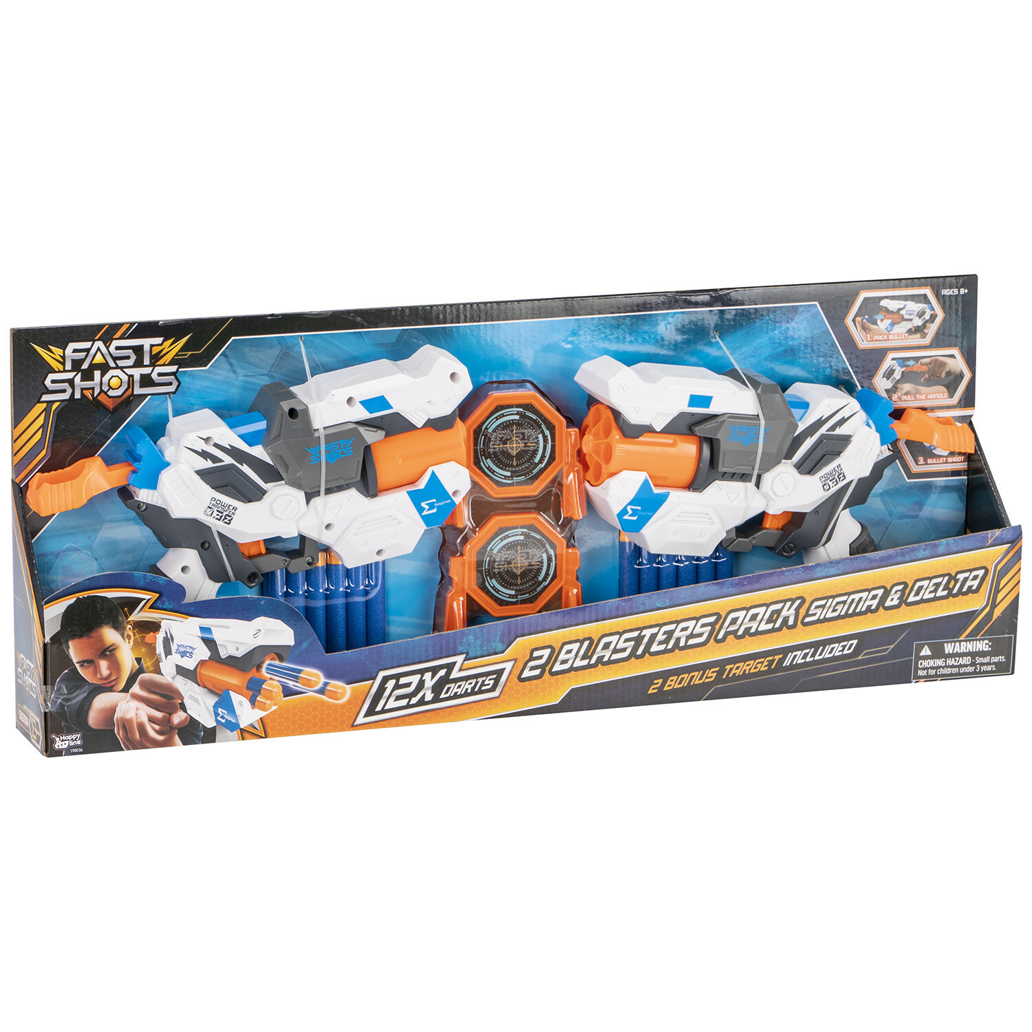 Toy Gun Shooting Game Set - 2 Guns - 12 Darts - Outdoor Fun.!