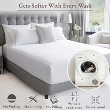 800 TC EGYPTIAN COTTON 4 PCs SHEET SET- 16" Light GRAY, Double NEW