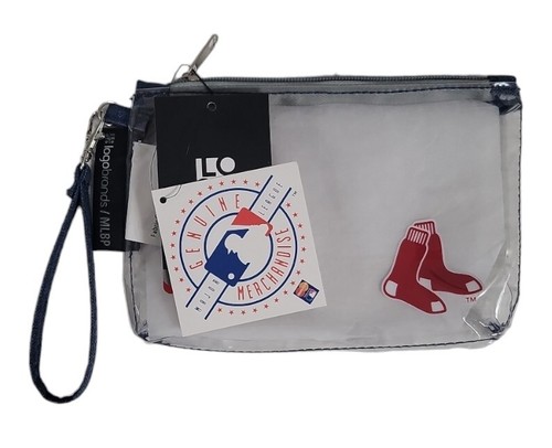Boston Red Sox MLB 8'' Weather Resistant Top-Zip Team Logo Clear