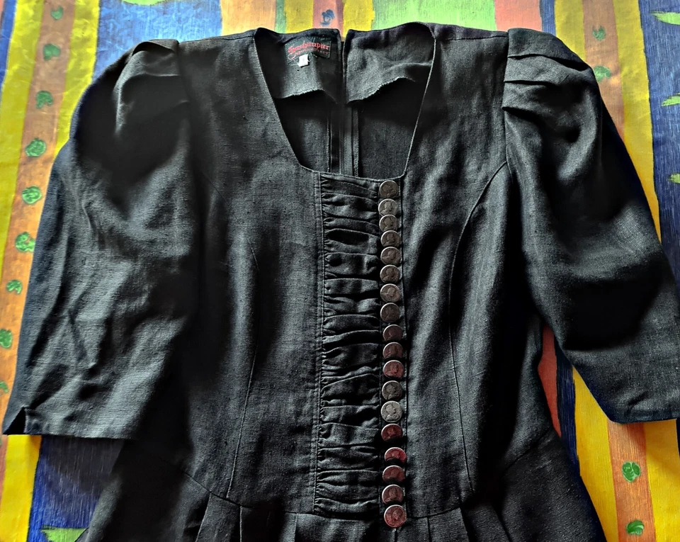 VESTIDO VINTAGE SHEESBAUPTER TRAJES OKTOBERFEST DIRNDL LINO MUJER US16 EU44 Foto 4 de 4