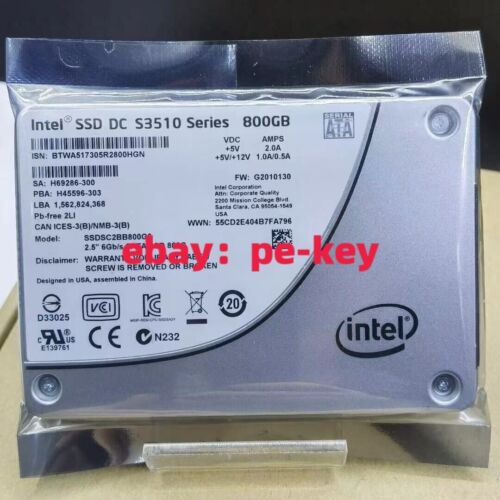 Intel DC S3510 800GB SATA III 2.5" SSD Solid State Drive - Picture 1 of 5