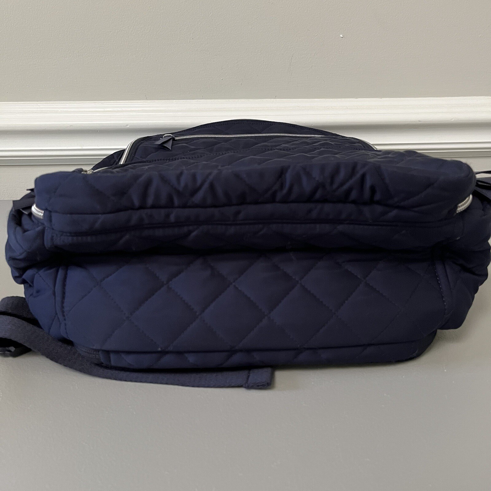 Vera Bradley Quilted Backpack Navy Blue eBay