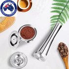 Nespresso Reusable Refillable Stainless Steel Coffee Capsule Pod, Tamper, Spoon