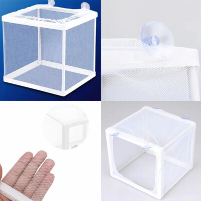 US 1 Pc Fish Tank Aquarium Guppy Breeding Breeder Baby Gauze Trap Box Isolator