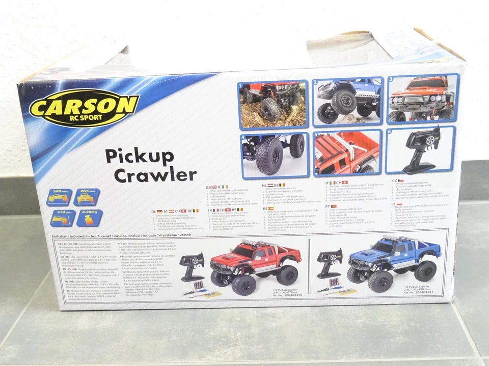 Carson 1:8 Nr.: 500404241 PickUp Crawler RC blau, in OVP EX2655 - Bild 3 von 3