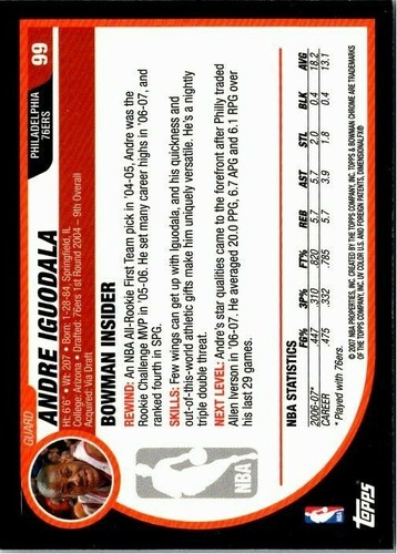 2007-08 Bowman Chrome Basketball -Pick Choose Your Cards  - Picture 109 of 117