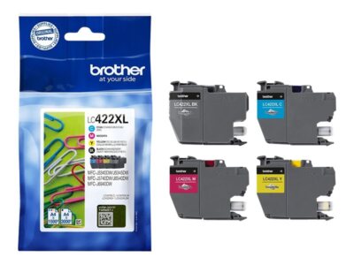Brother original Tintenpatronen LC422XL Black Yellow, Cyan, Magenta o. Set J5740