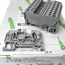 100Pcs New 280-901 Front wiring terminal 2-wire self-lockispring rail