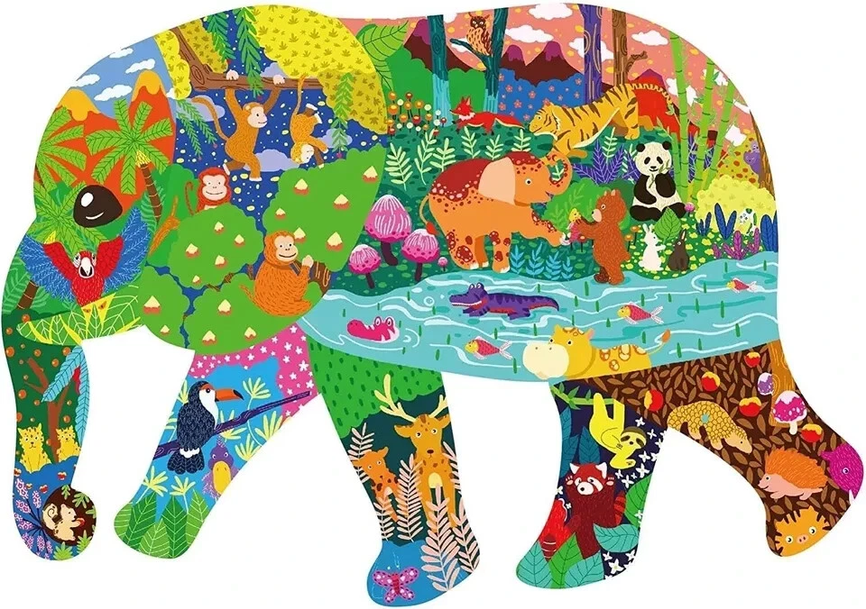 200-Piece Elephant Shaped Puzzle for Kids – Fun & Educational Animal Toy - Image 4 of 4
