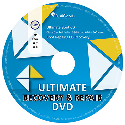 Recovery & Repair CD DVD für Windows 7 & 8 + Vista +XP  32/64bit 2015