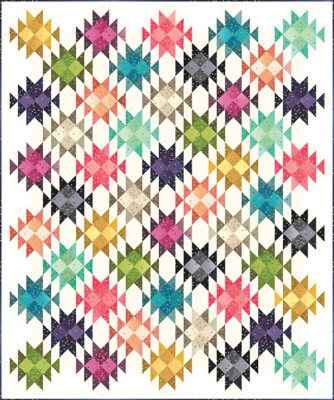 Quilt Pattern DUDE RANCH Moda V & Co. OMBRE CONFETTI METALLIC Uses Fat Quarters