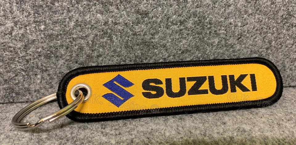 SUZUKI Schlüsselanhänger Schwarz-gelb Extra Schnelle Bearbeitung 🇩🇪