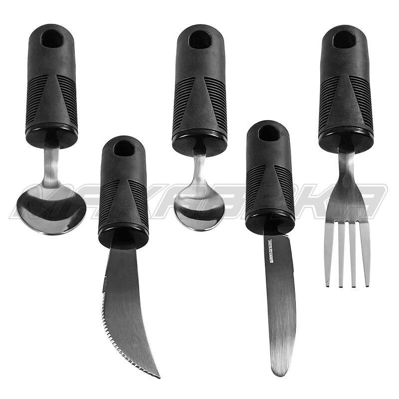 Disabled Cutlery Set Arthritis Easy Grip Eating Aids for Elderly Large Handled eBay