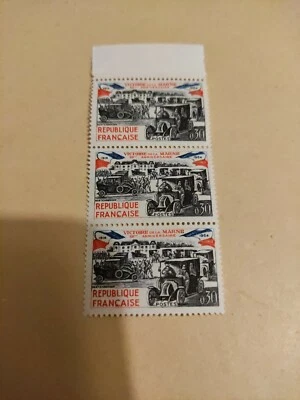 Bloc de 3 Timbres FRANCE 1964 YT 1429 victoire de la Marne - Photo 1/3