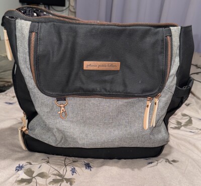 Petunia Pickle Bottom Convertible Pivot Pack Diaper Bag/Back Pack Grey/ Black