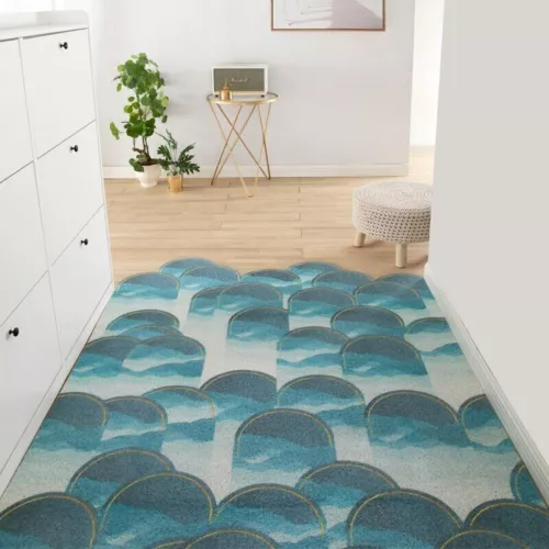 Floor Rug Non-Slip Welcome Carpet Durable Rubber Door Mats Low-Profile Heavy Rug - Picture 24 of 36