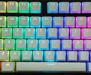 New Pudding Keycaps White Double Shot Translucent Pbt Ansi Iso 108 Keys For Rgb Ebay