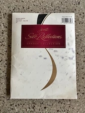 Hanes Silk Reflections Opaque Collection Glossy Control Top Jet Size AB New Hose