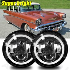 2x7'' round led Headlights FOR 1953-1957 Chevrolet Bel Air/150/210 Impala Ford