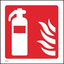 Fire Extinguisher Sign or Sticker -All Material & Size options available. (FE20)