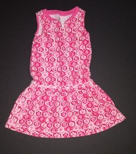 Girl's Tea Collection Pink Printed Drop Waist Sundress Size 4 EUC