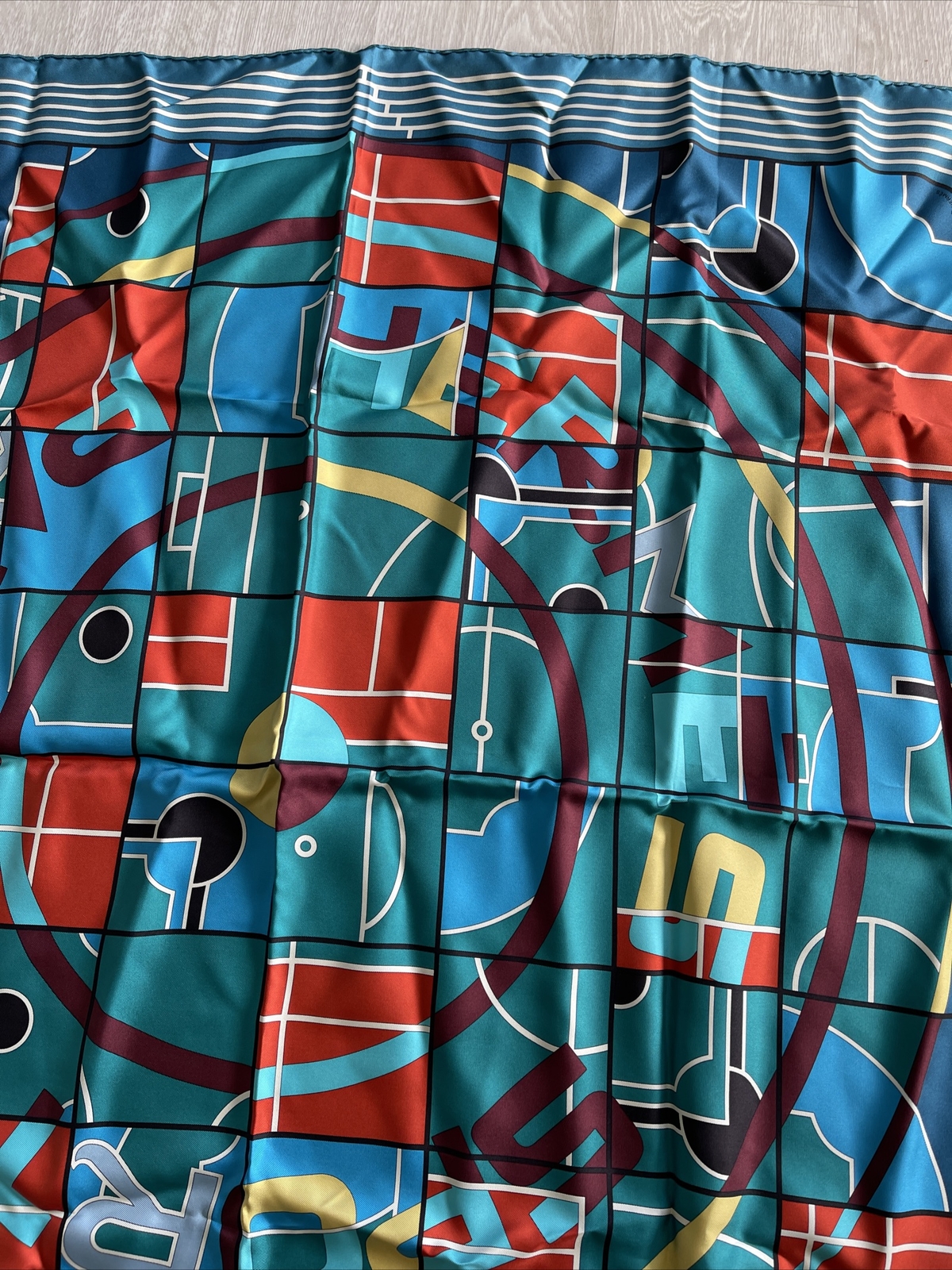 Hermes Sport Logo Silk Scarf. 36x36 Cm Gem