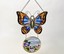 Amia Sonnenfänger Aus Handbemaltem Glas – Blaumeise & Schmetterling Design, Oval 4-1/4 X 3-1/4 Zoll