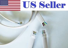 RJ25 RJ12 RJ11 cable DSL Modem Fax telephone 6 pin 6p6c white Ivory  26AWG