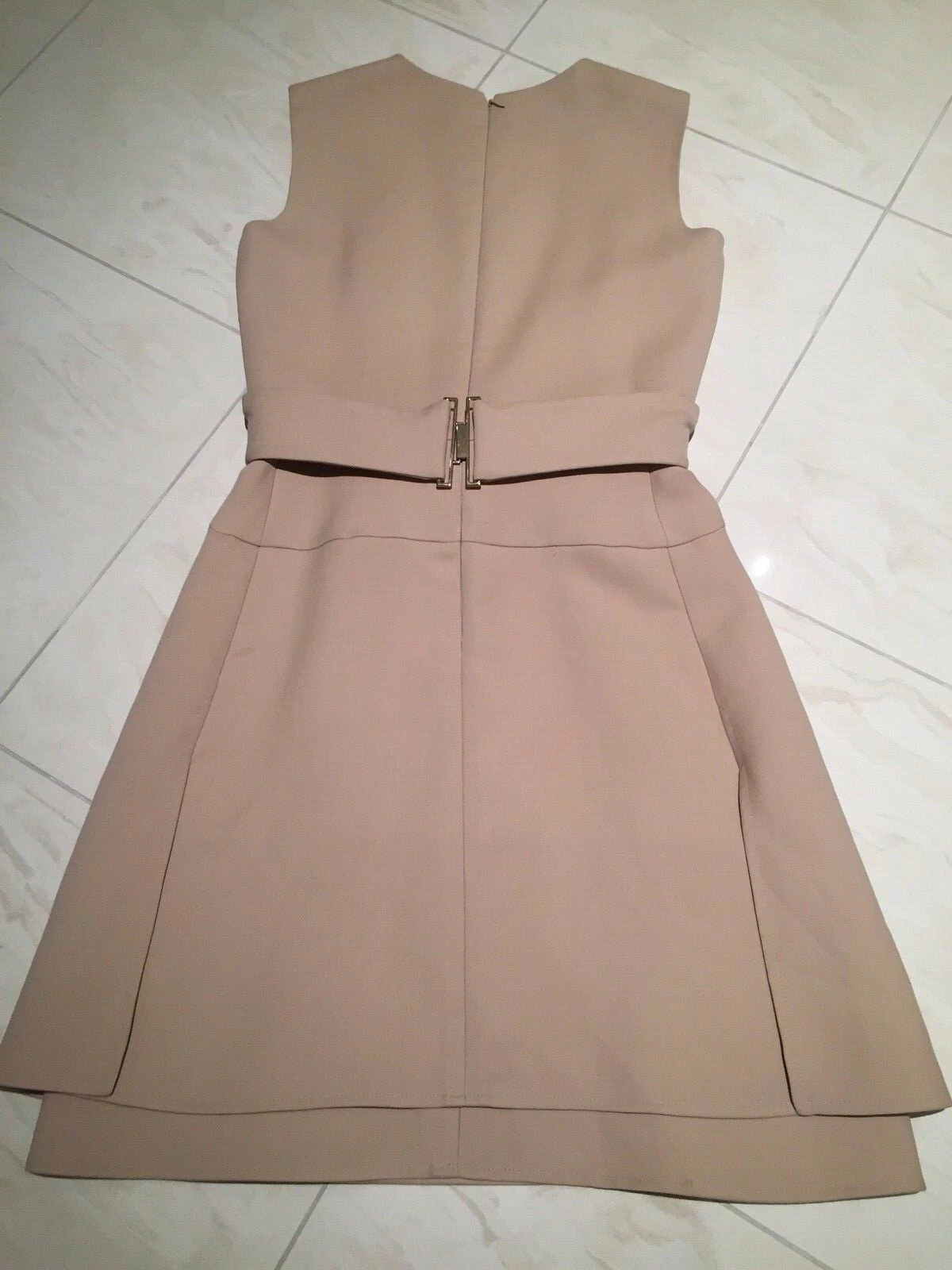 Abito donna Valentino beige misto lana seta Taglia 8