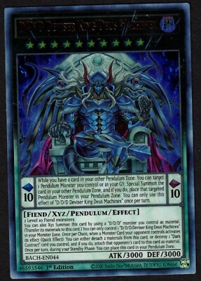 Yugioh D/D/D Deviser King Deus Machinex BACH-EN044 Ultra Rare 1st Ed - NM