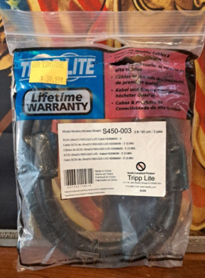 Tripp Lite S450-003 SCSI Ultra2/U160/U320 LVD/SE Cable HD68M/M - 3ft