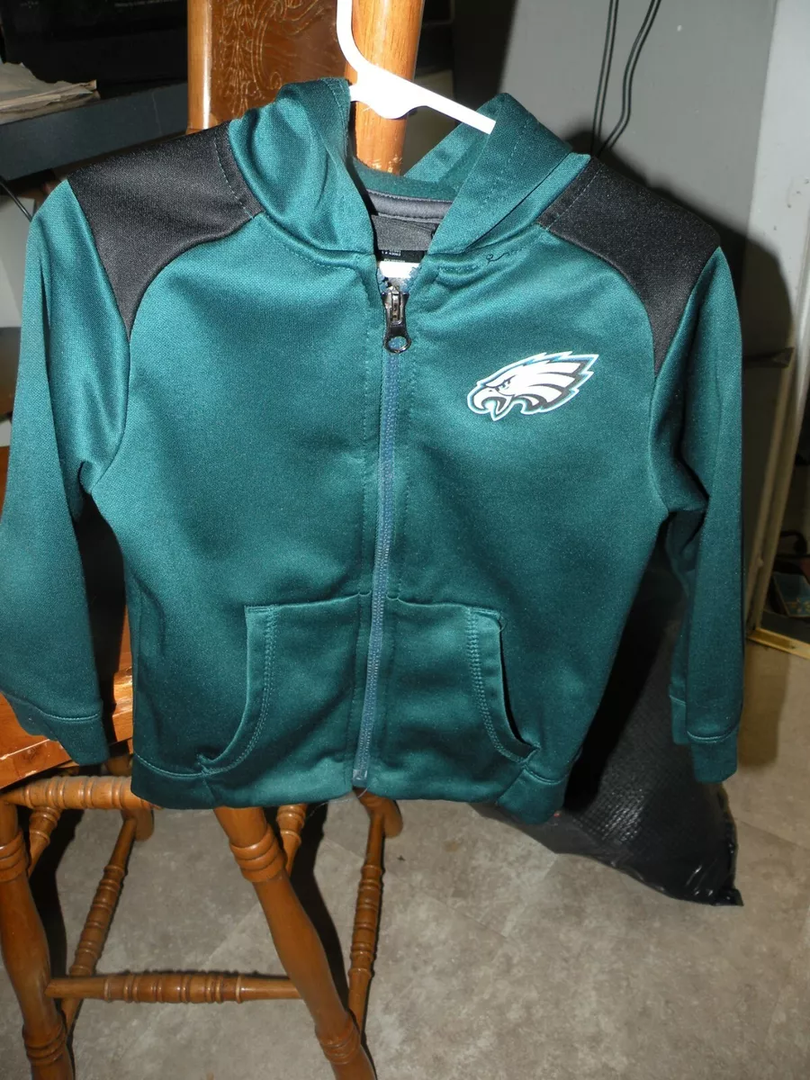 3T PHILADELPHIA EAGLES HOODIE JACKET TEAM APPAREL KIDS EAGLES ON BACK