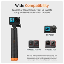 For Insta360 Ace/Ace Pro Selfie Stick Tripod Floating Grip Extendable Monopod