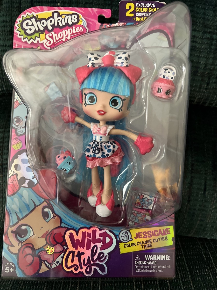Shoppies Doll Jessicake W/2 Exclusive Color Change Shopkins W
