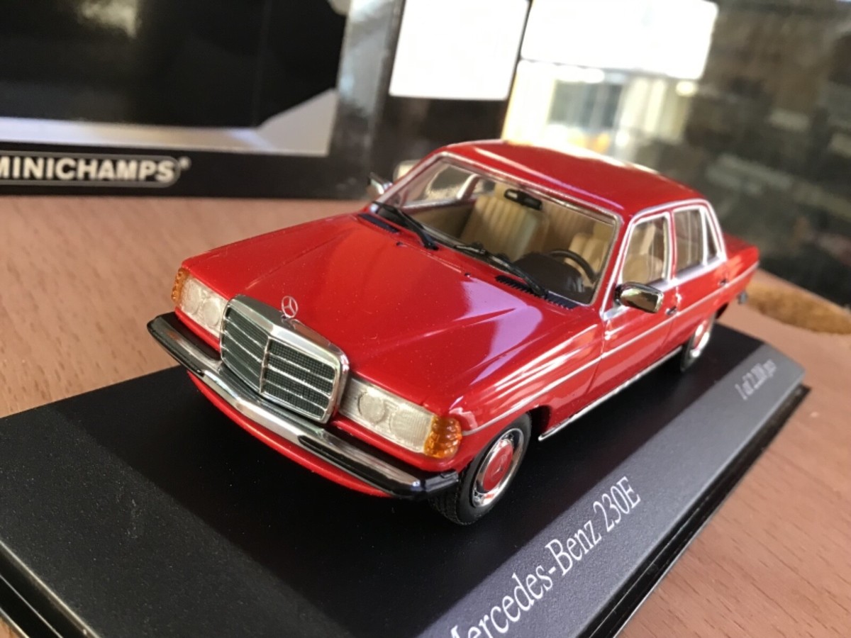 1/43 MINICHAMPS Mercedes 230E red, saloon, rare, 1976 mint+++! | eBay