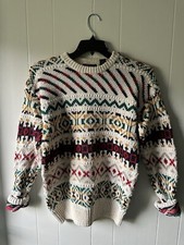 Vintage Finalist Fair Isle Pattern Sweater HEAVY Christmas/Holiday Colors