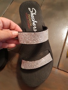 skechers sandals with bling