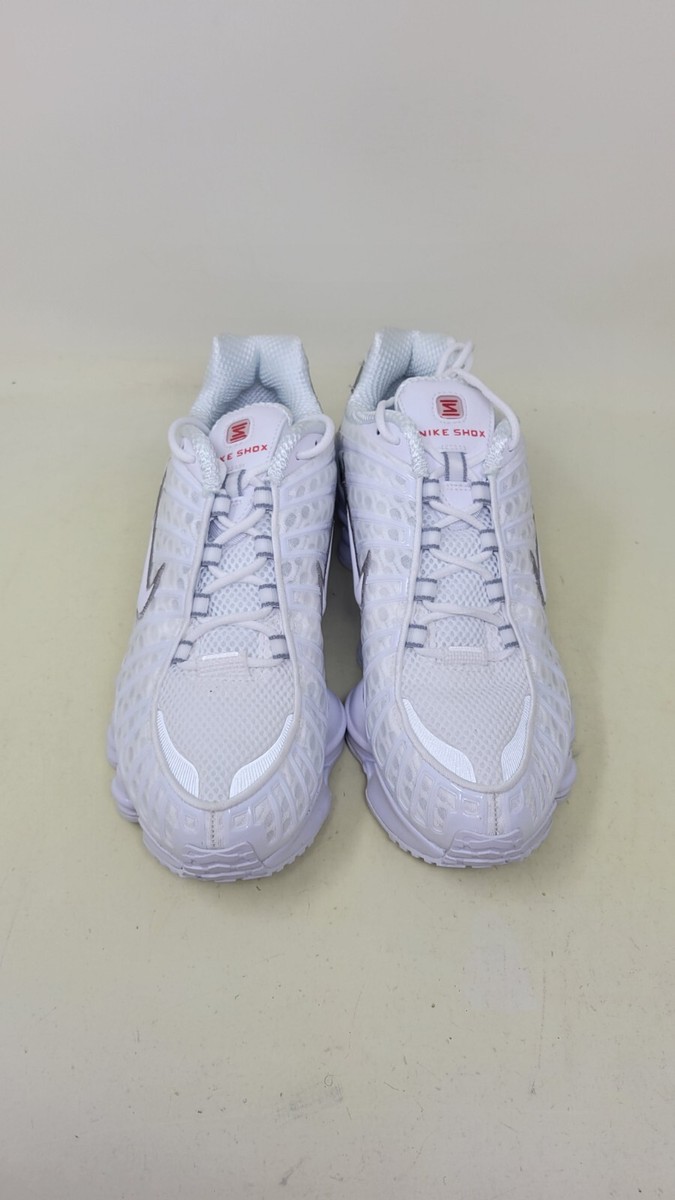 Nike Shox TL White and Max Orange AR3566-100 Women's Shoes