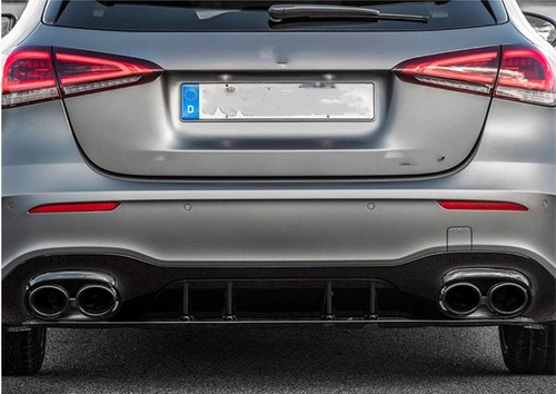 Car Rear Exhaust Pipe Quad Out For Mercedes Benz CLA W177 A35 CLA35 AMG Silver - Picture 7 of 9